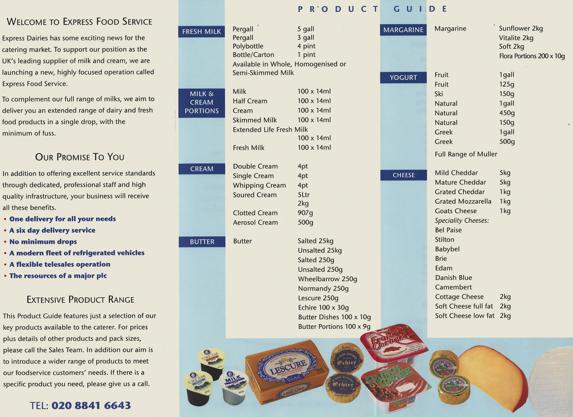 2001 Food Service Tri-fold brochure (Courtesy Dave Fane)