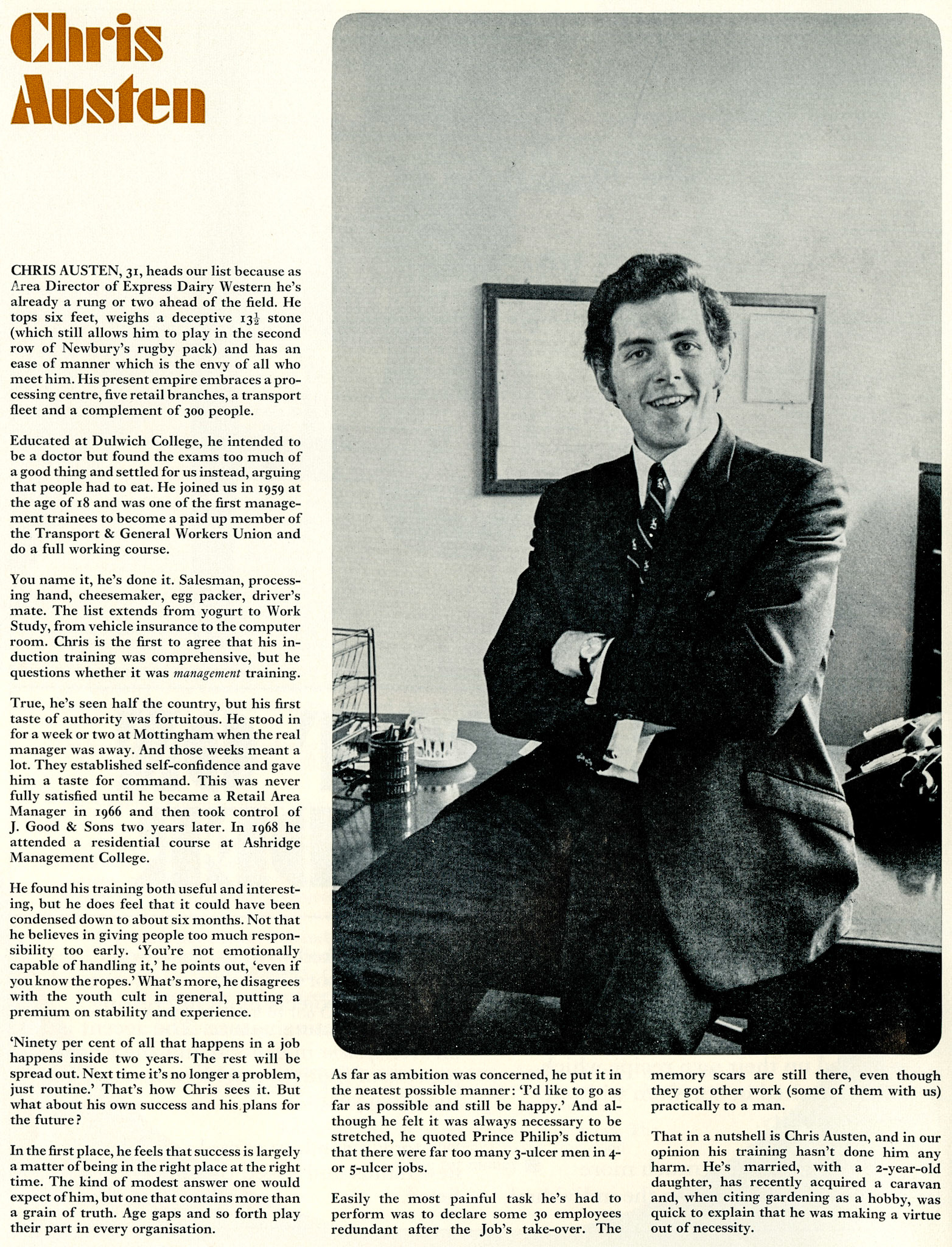 1972 Express Western Area Director Chis Austen