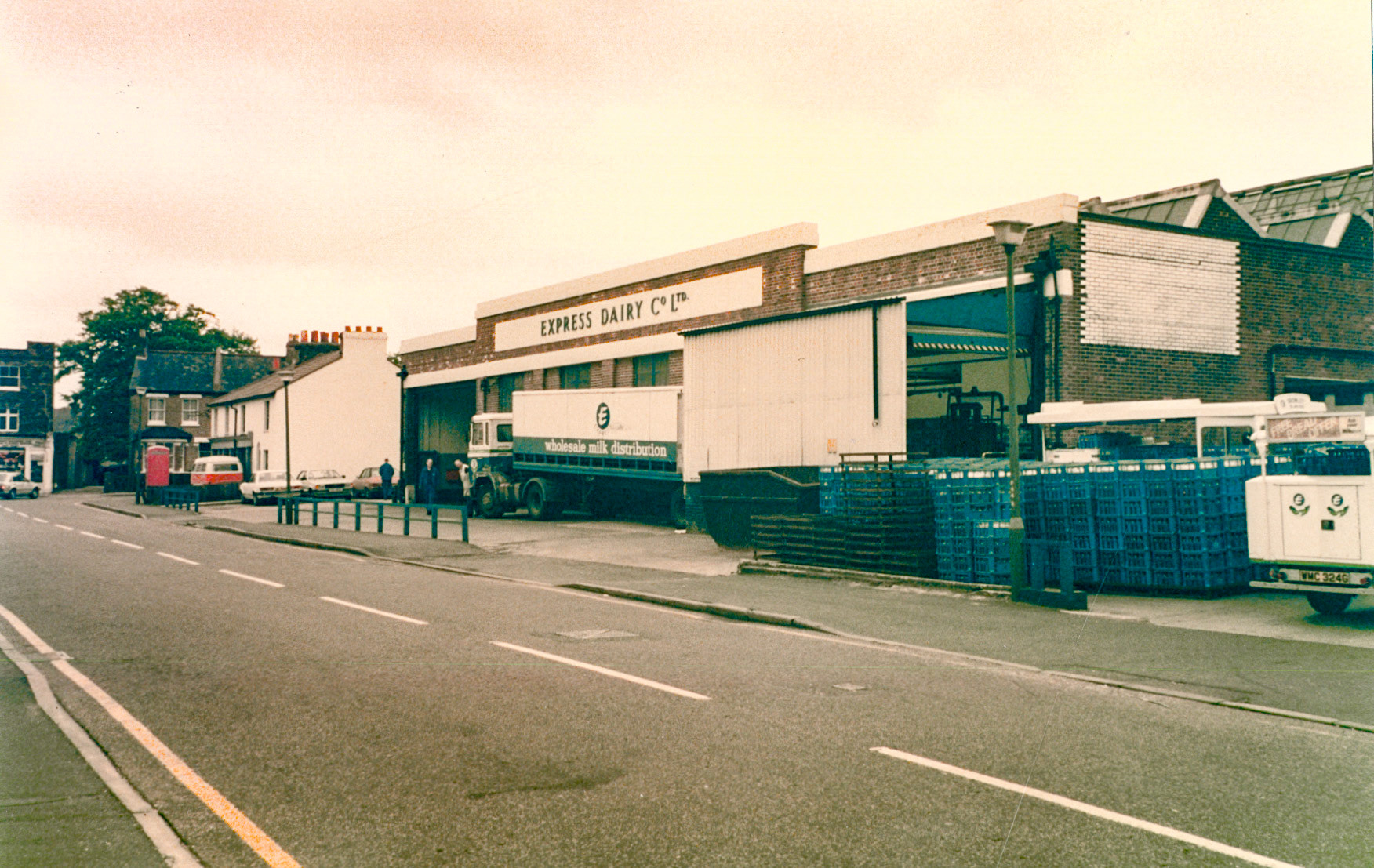 1980s Bromley Processing frontage and nearby roads.  (Courtesy Colin Bristow)