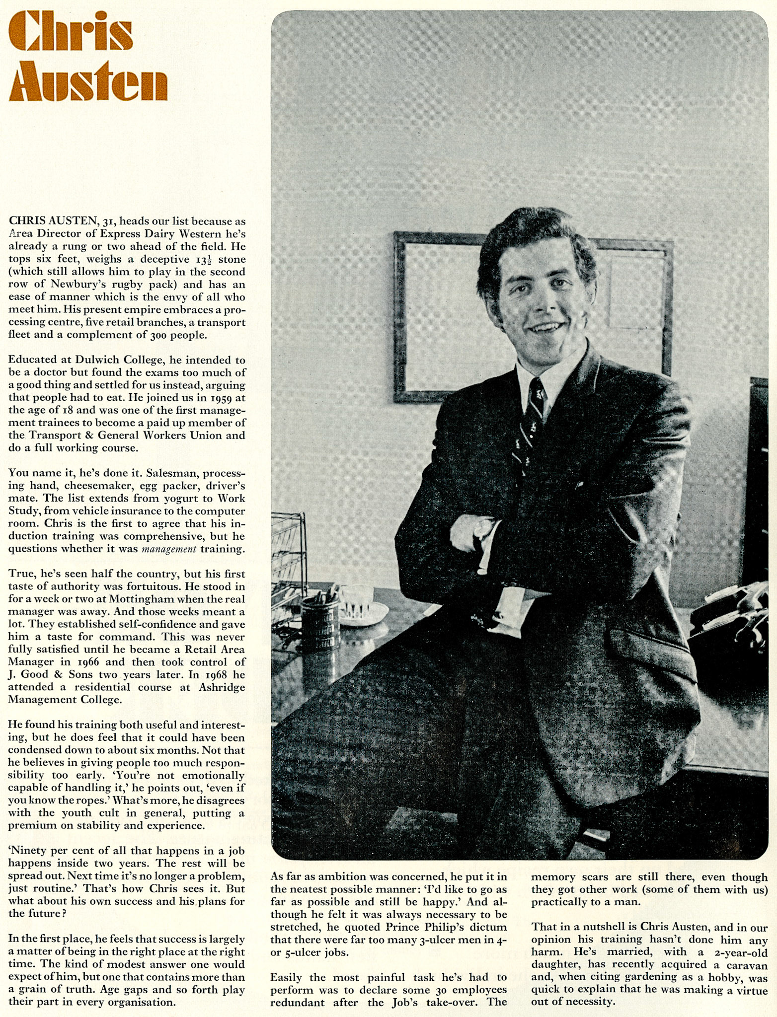 1972 CHRIS AUSTEN (Express Western Area Director)