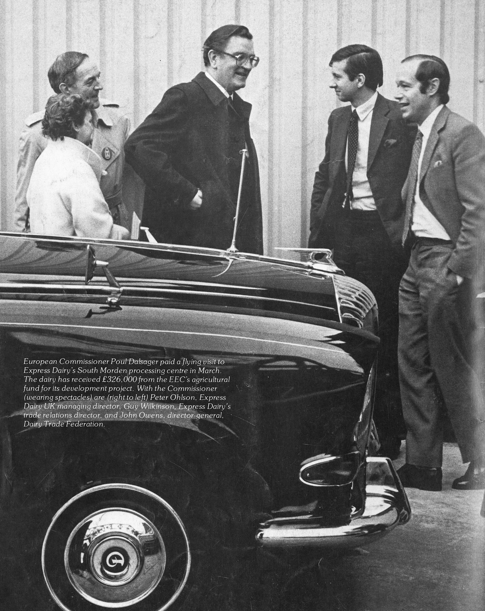 1983 Spring Back Cover - European Commissioner Paul Dalsager visiting South Morden Processing