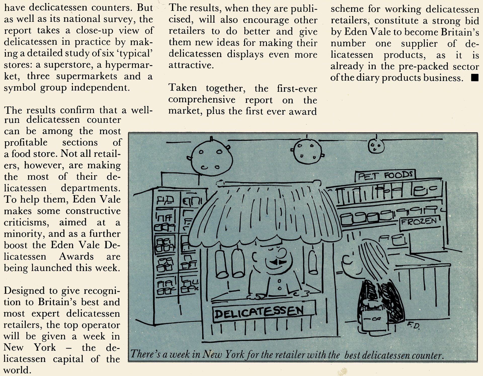 1981 Eden Vale attack the delicatessen market. (January Express News)