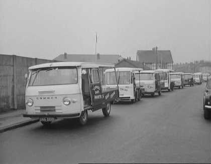 1965 film "Cup Fever". "Children from Barton United are trying to win the local league cup but a local Councillor does his best to ensure that his son’s team wins instead. Skipper and Rocket talk as they help deliver milk. (Naysmith Road in Eccles, with Roby Road and high rise blocks off Cawdor Street in the background.) Rocket delivers more notes advising of the location of the next match. (Shaftesbury Avenue in Eccles) The milkman is asked to help. (Parr Street at the entrance of Lewis Street School with the rear of properties on Renshaw Street forming the background.) A third milkman is asked to join the hunt. (Lewis Street in Eccles) The milkman drives Stopper to the ground. (Edison Road with Shakespeare Avenue to the left.) The floats come to a stand and the missing players rush towards the ground's entrance. (Golf Road with buildings on Moss Lane in the background.) From: https://www.reelstreets.com/films/cup-fever-childrens-film-foundation/