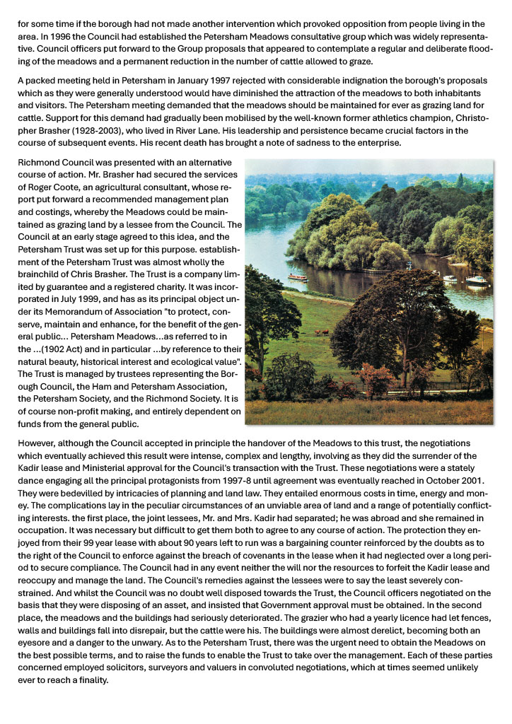 2024 'The battle for Petersham Meadows', Express Dairy Tales publication from https://www.richmondhistory.org.uk/