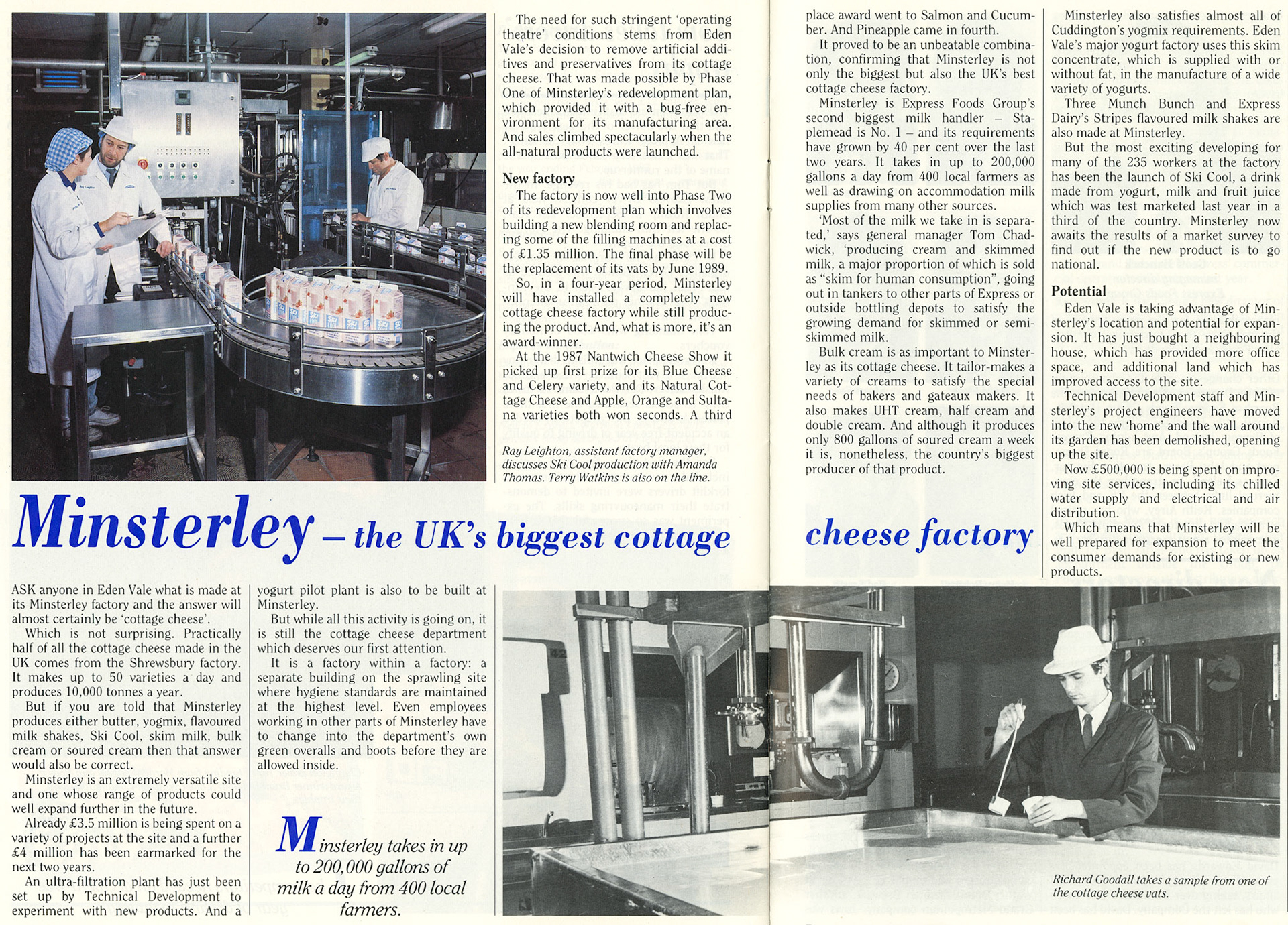 1988 Minsterley, UK's biggest Cottage Cheese factory