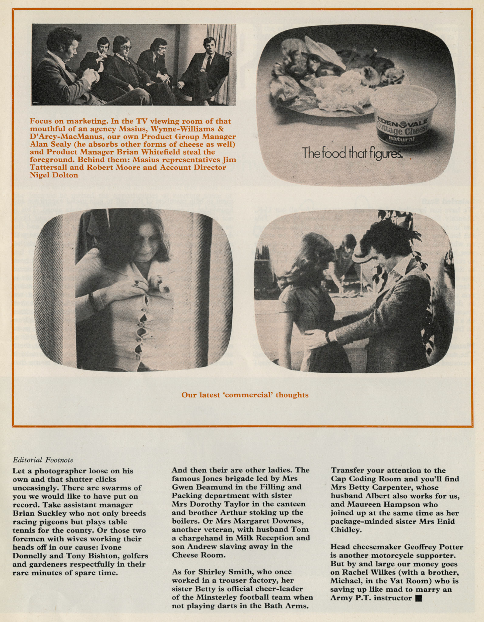 1975 Minsterley staff notes below