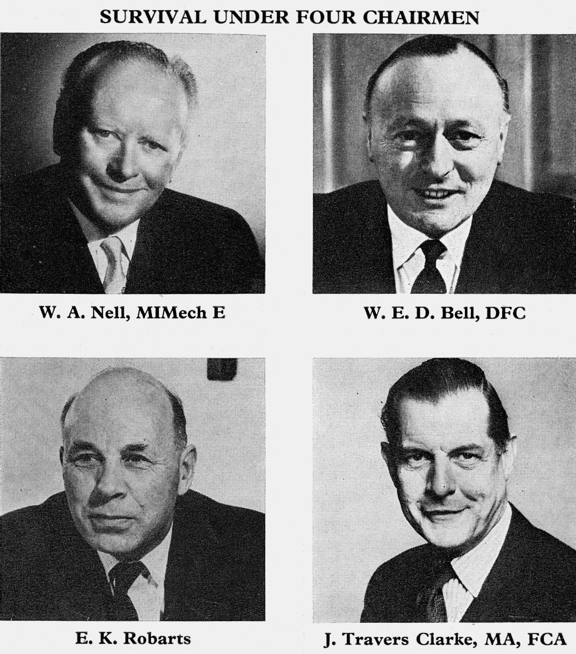 1975 Four Express Chairmen over the previous 20 years.  (Express News Christmas)