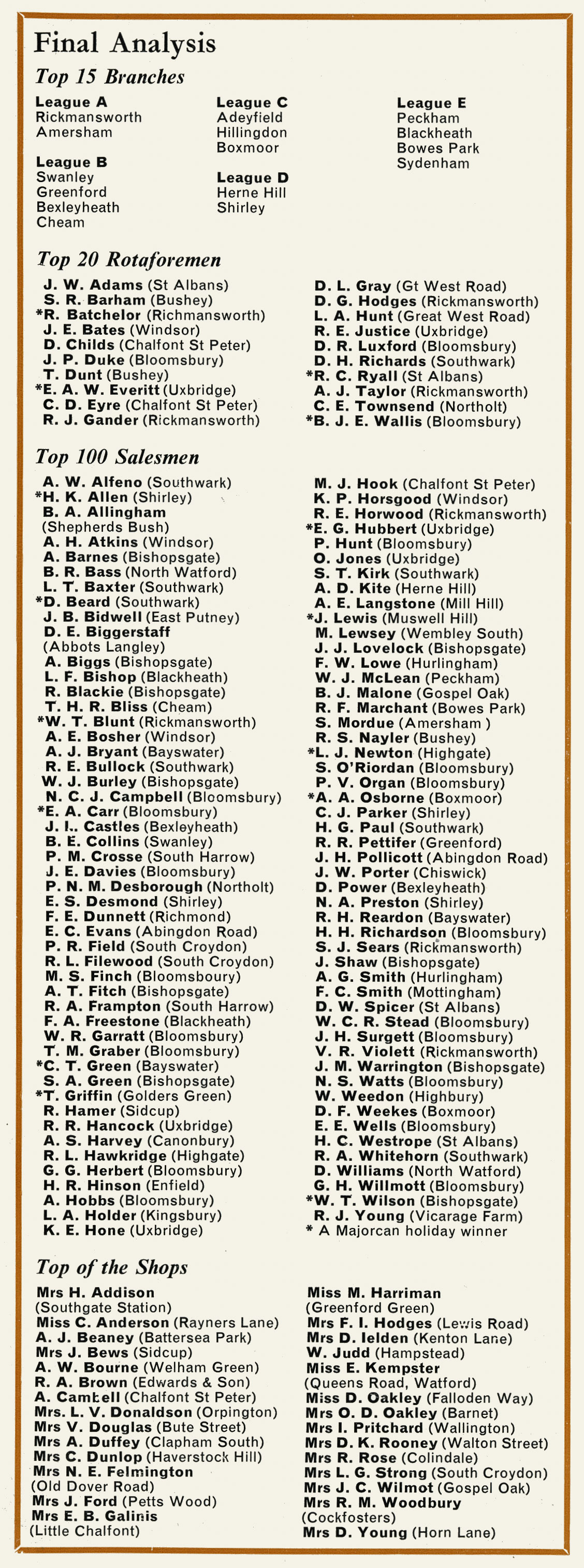 1968 London Region sales campaign 'Focus '67' (Express News Spring)