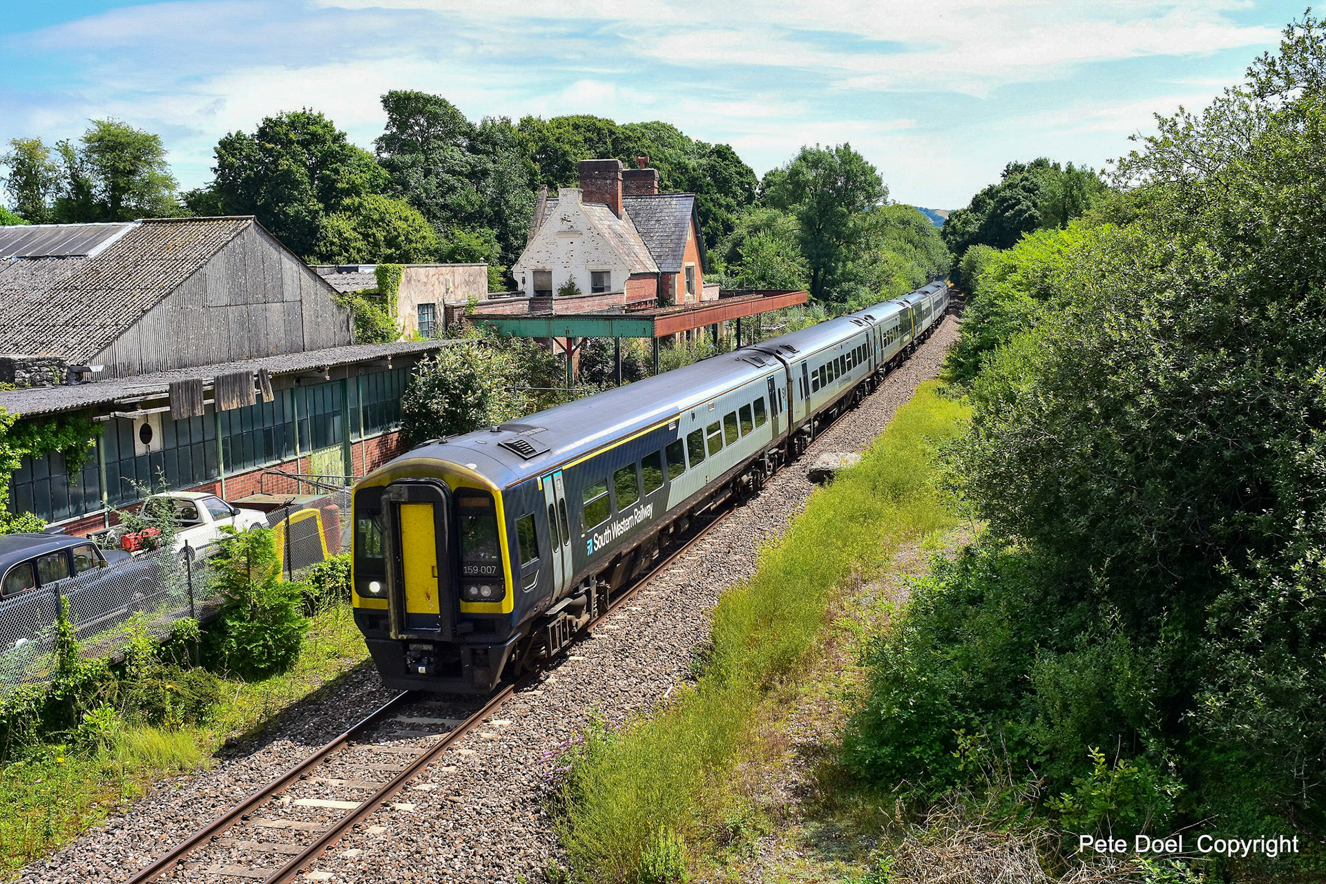 2024 Seaton Junction. Matthew Pinto comments "The remains of the old Express Dairy plant, which used to send milk to London by train daily from the late 1930s to the early 1970s. Much of it went to the bottling plant at South Morden." (Courtesy Pete Doel, Railways of Devon and Cornwall FB Group)