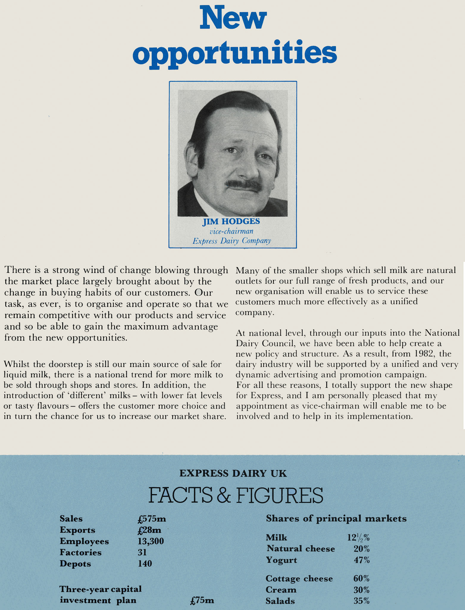 1981 Tony Good announces details of organisational changes. (Express News December)