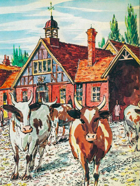 1950's? painting of College Farm (Courtesy Hugh Petrie)