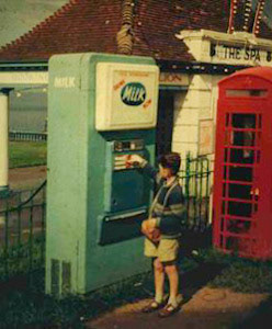 1970's ? Another type of milk vending machine, which were common everywhere