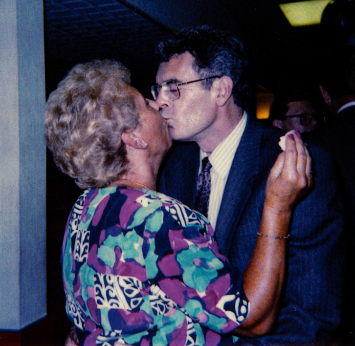 1992 June - Beryl Purslove's retirement party (30th June) Beryl and Dennis Watson