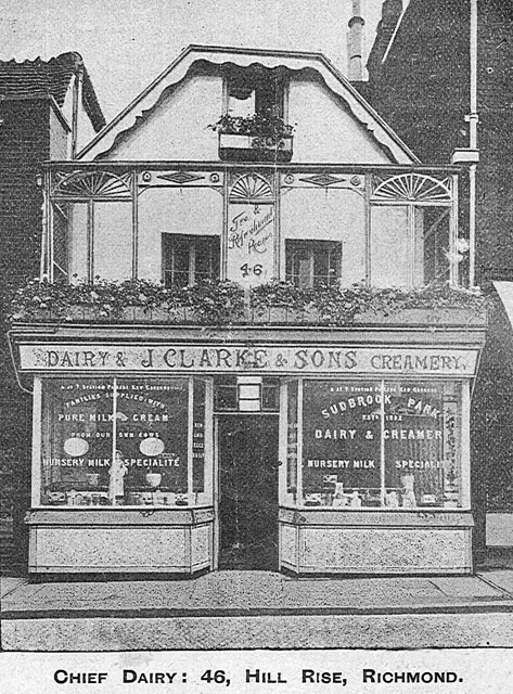 1911 The Clarke's main shop at 46 Hill Rise, Richmond, now renumbered to 84. (Courtesy Twickenham Park Residents Association)