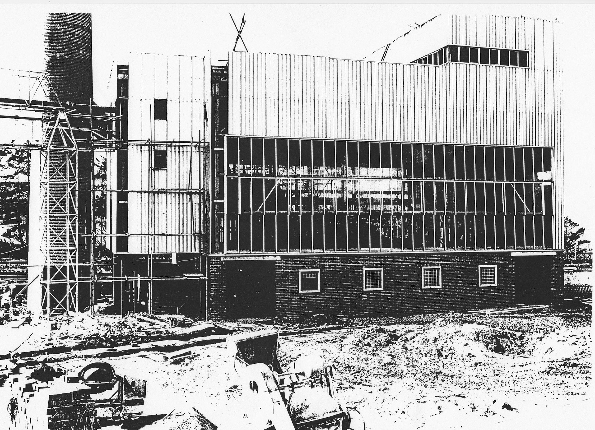 1950's Appleby construction-Alan Mandle comments 'You will notice the boiler was installed almost before the building. This was originally coal dust fired but converted to oil sometime in the late 60s'