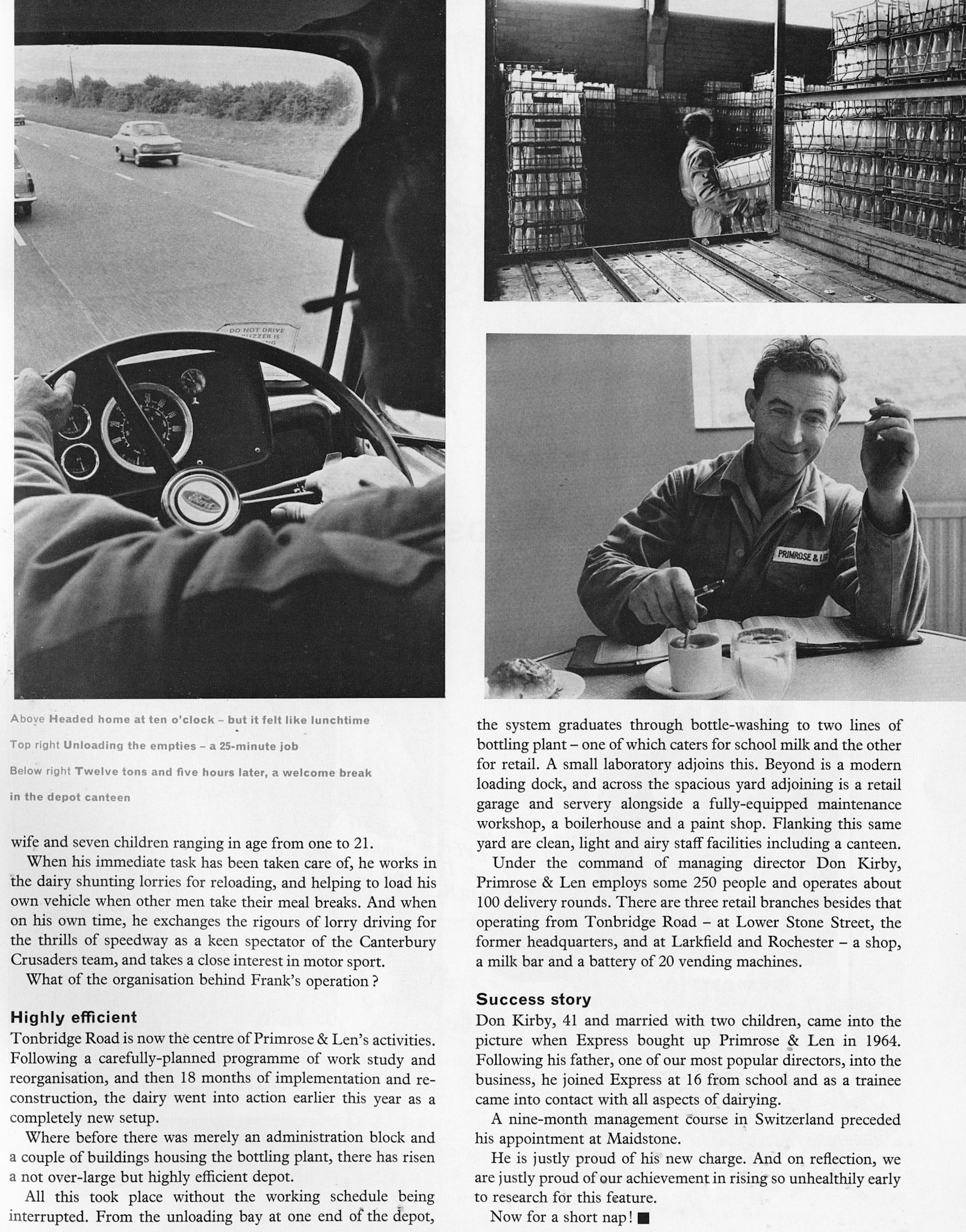 1968 Delivery trip from Primrose and Len, Maidstone with driver Frank Reade