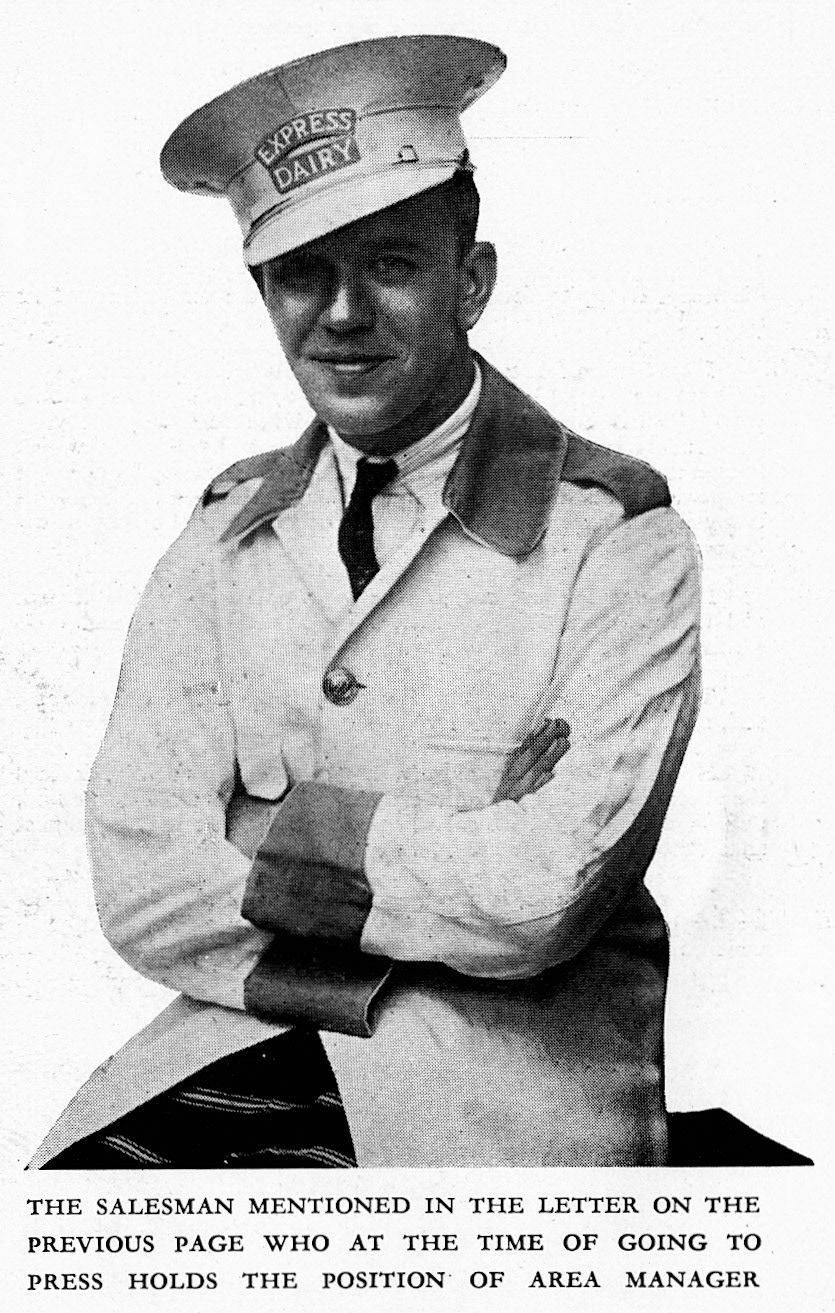 1954 Salesman now promoted to Area Manager. (Express Salesman's Manual Fourth Edition)