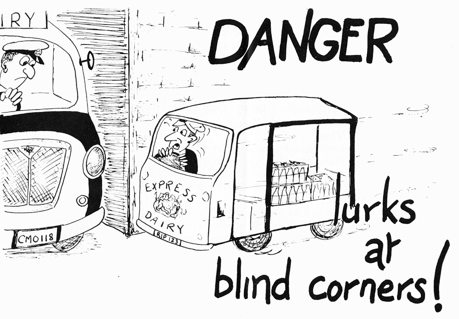 1964 'Danger lurks at blind corners' (Fleet Flash magazine-October 1964 No 7, Page 5)