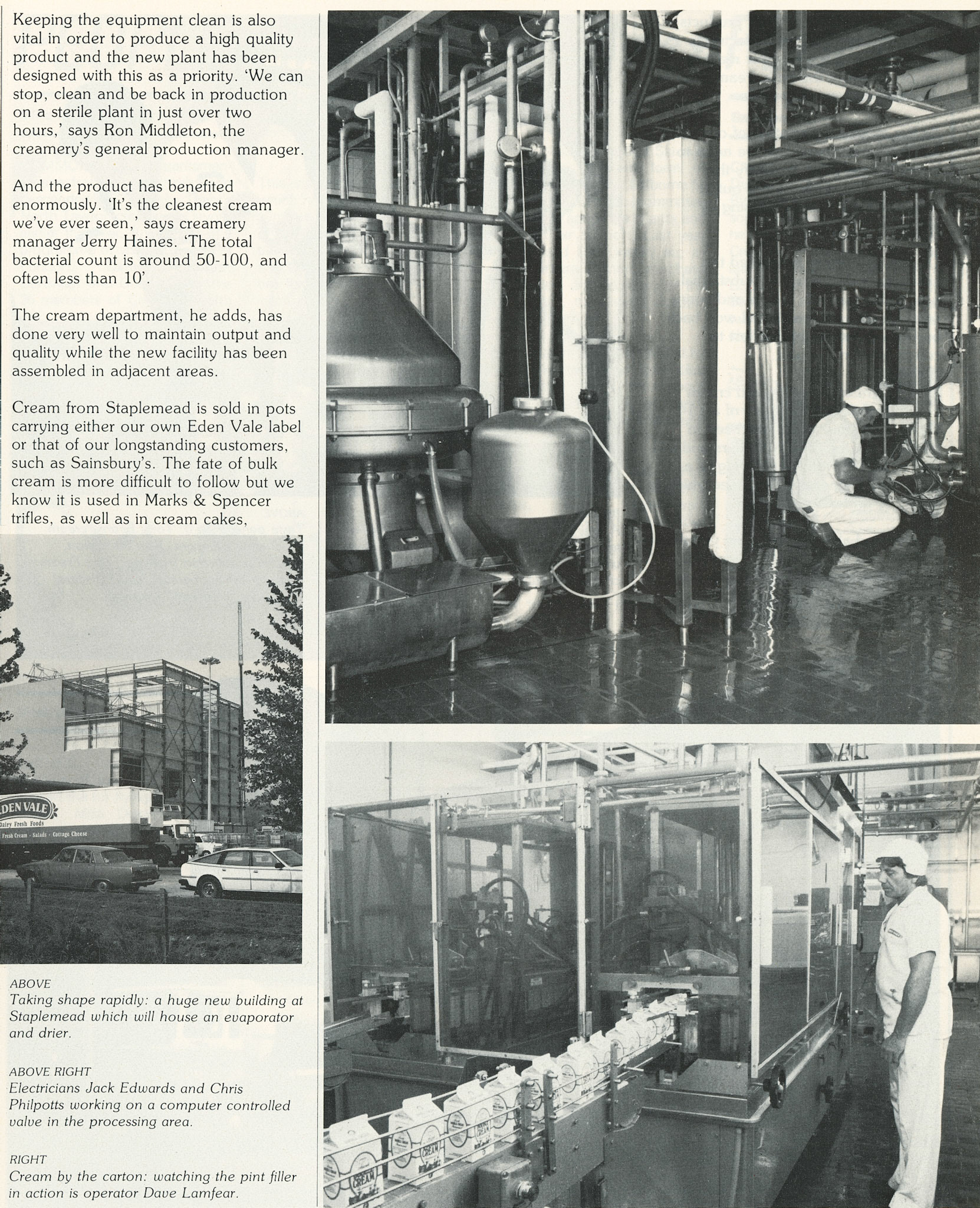 1983 Staplemead investment in cream plant