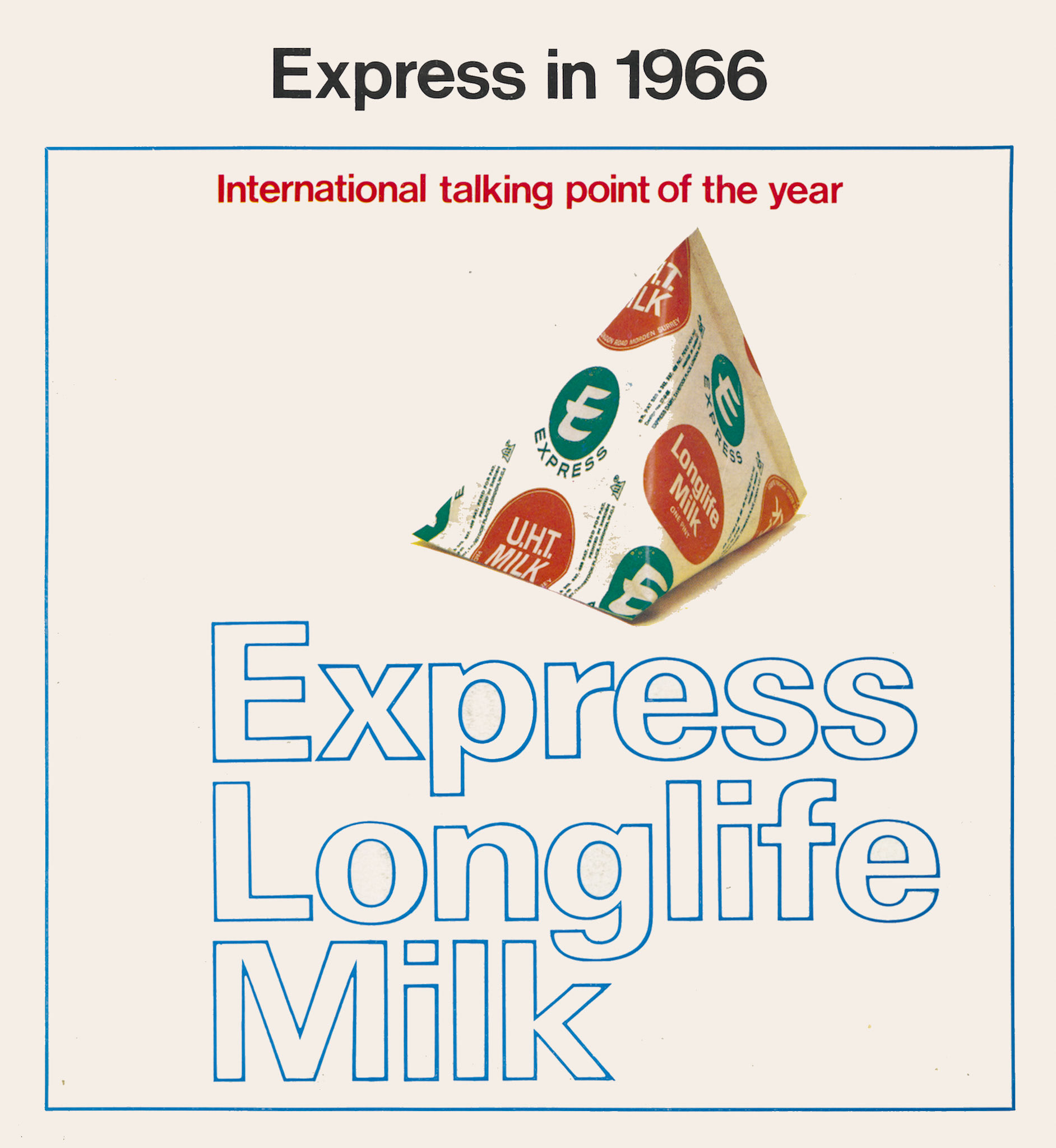 1966 Front Page-Longlife Milk. (Express in 1966 Brochure, courtesy Paul Luke)