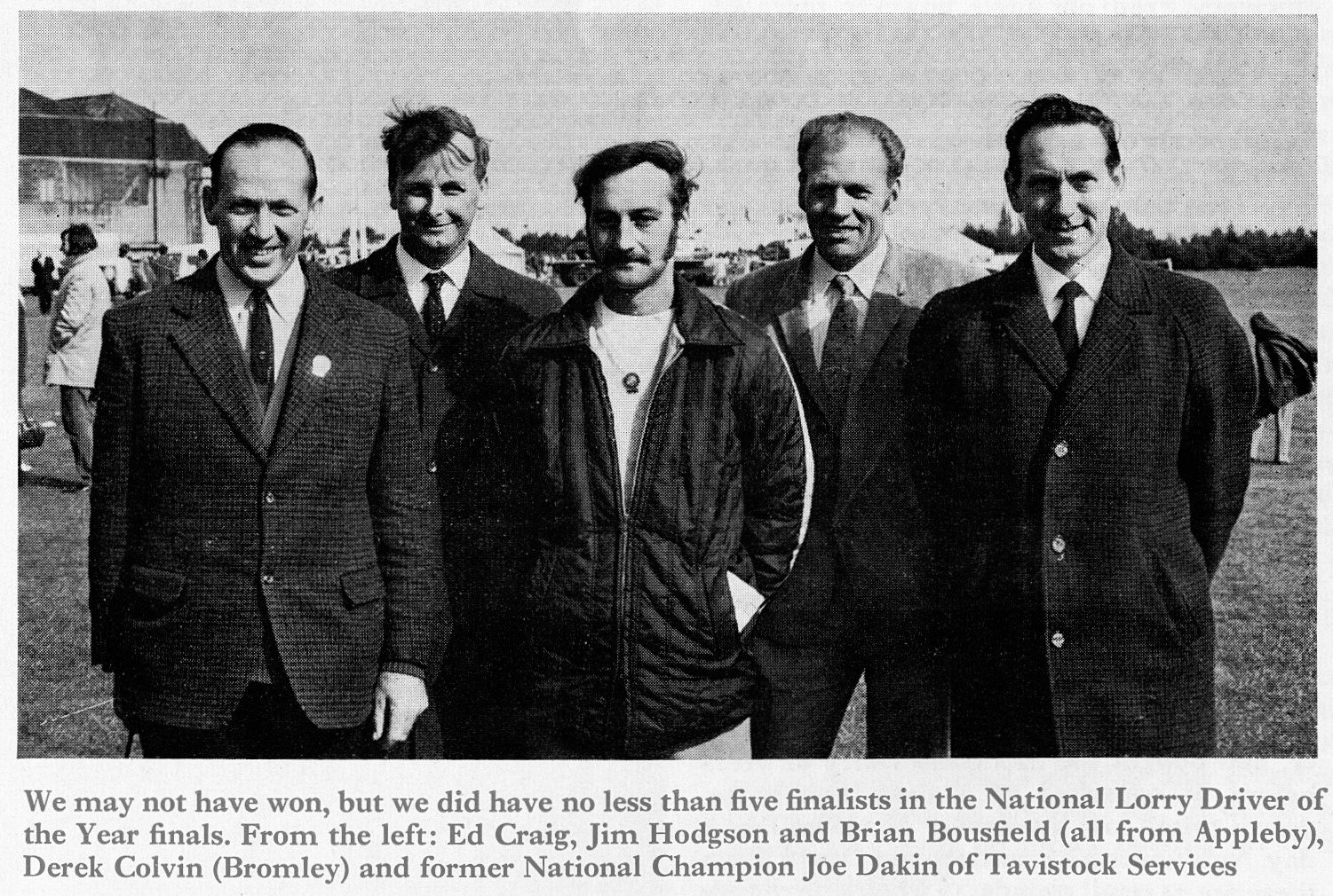 1972 Finalists in the National Lorry Driver of the Year competition