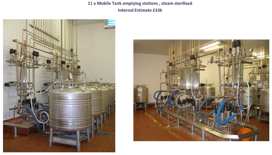 2012 Minsterley: Site Service and Storage Equipment-Mobile Tank emptying stations.   (Greencore Asset Sale on purchase by Muller, Courtesy Paul Bloor)