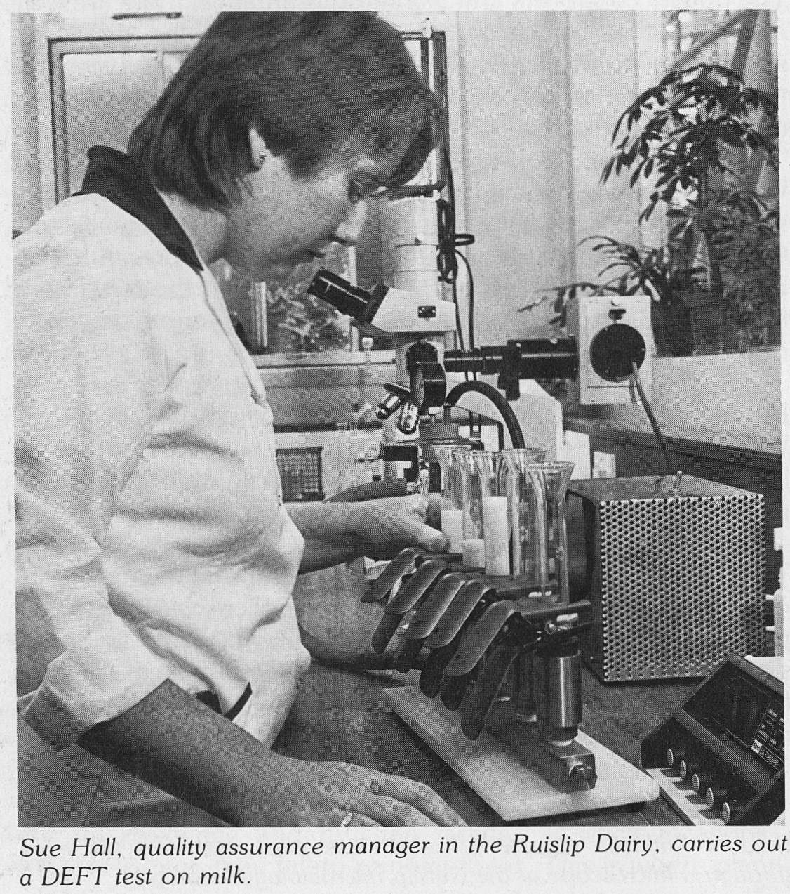 1983 Sue Hall in the South Ruislip laboratory.