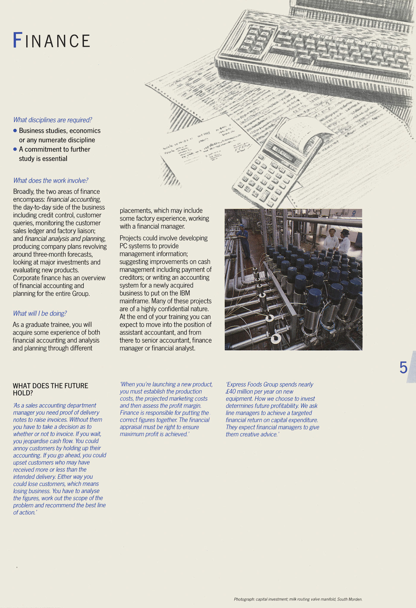 1987 Graduate Recruitment Brochure 'A New Perspective' Page 5. (Courtesy Soo Rose-Cook)