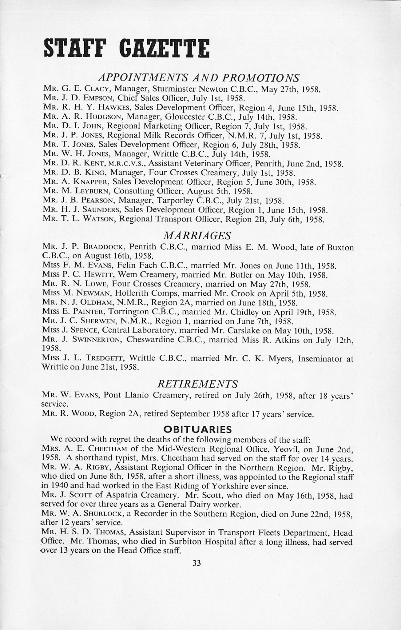 1958 MMB Magazine, 25 Year Anniversary Edition, Autumn-Vol 5, No 3