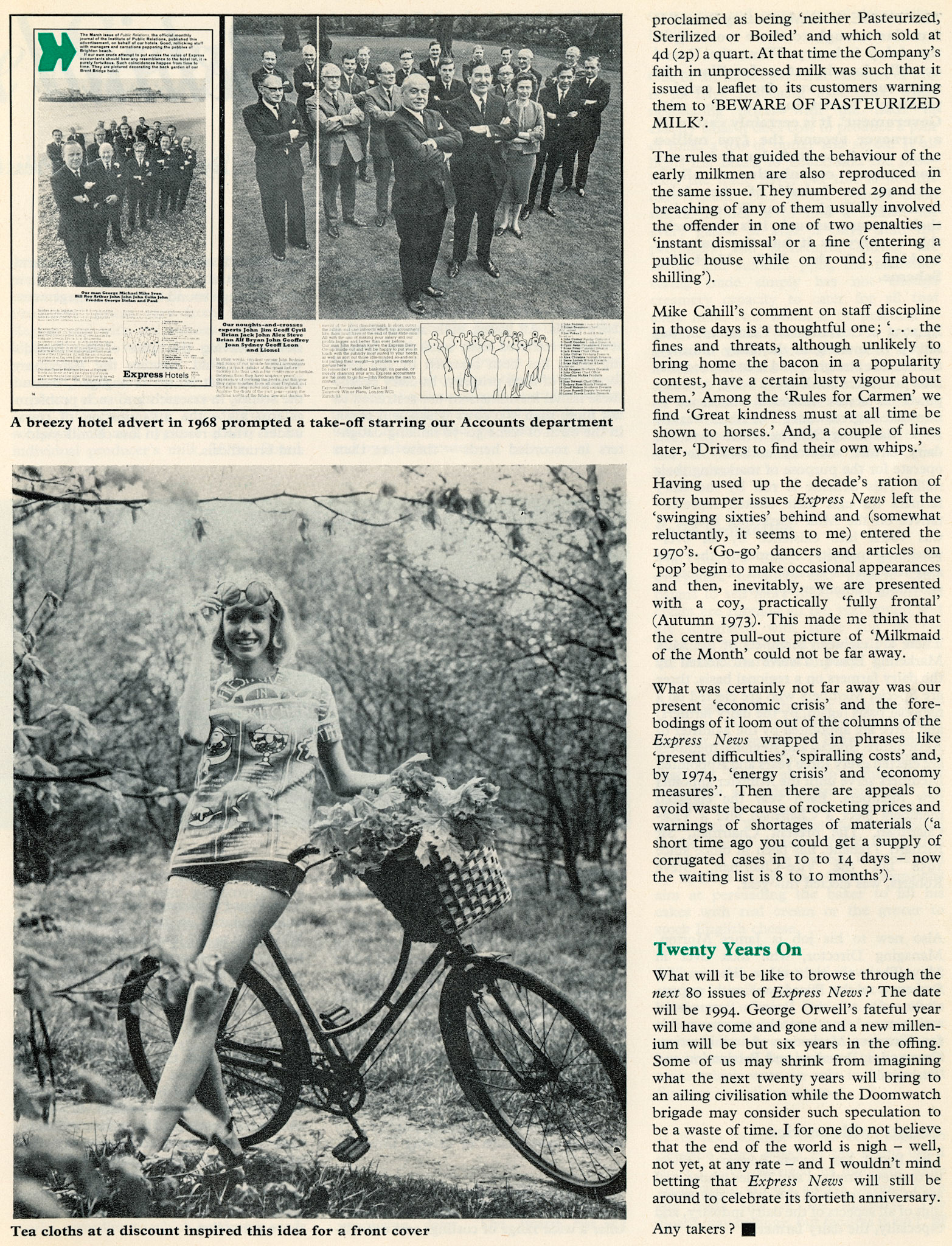 1975 History of 'Express News' magazine, after 20 years