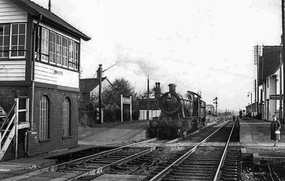 1940's? Baschurch Railway Station, where milk was handled for Ruyton Co-operative Dairies. (Courtesy Jean Jones, credit Roy Pilsbury)