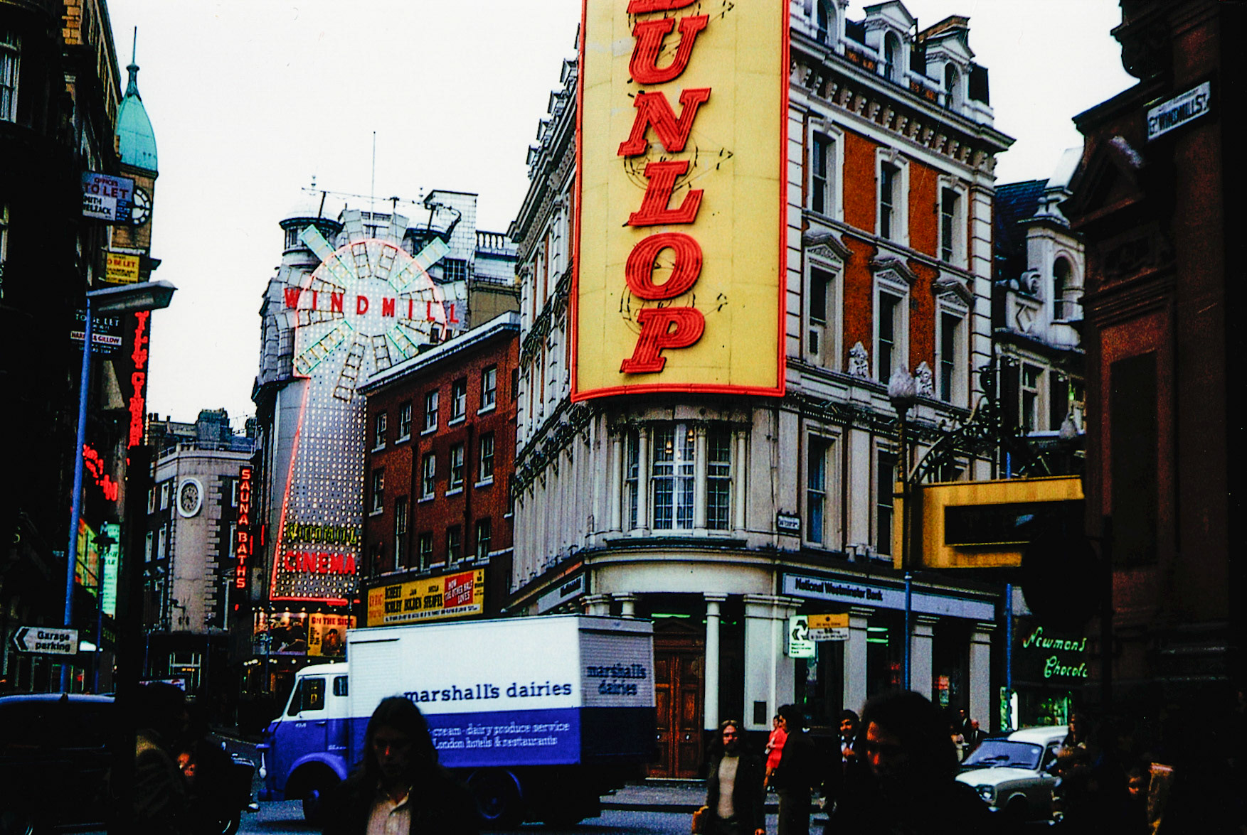 1970's Marshall's wholesale delivery in London, Great Windmill Street, W1D 7DH. (Courtesy Dave Fane)