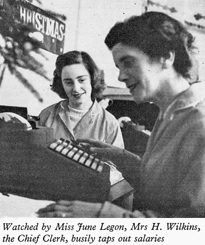 1961 West Green Road, Tottenham-June Legon and Chief Clerk Mrs H. Wilkins. (Express News Spring 1961)