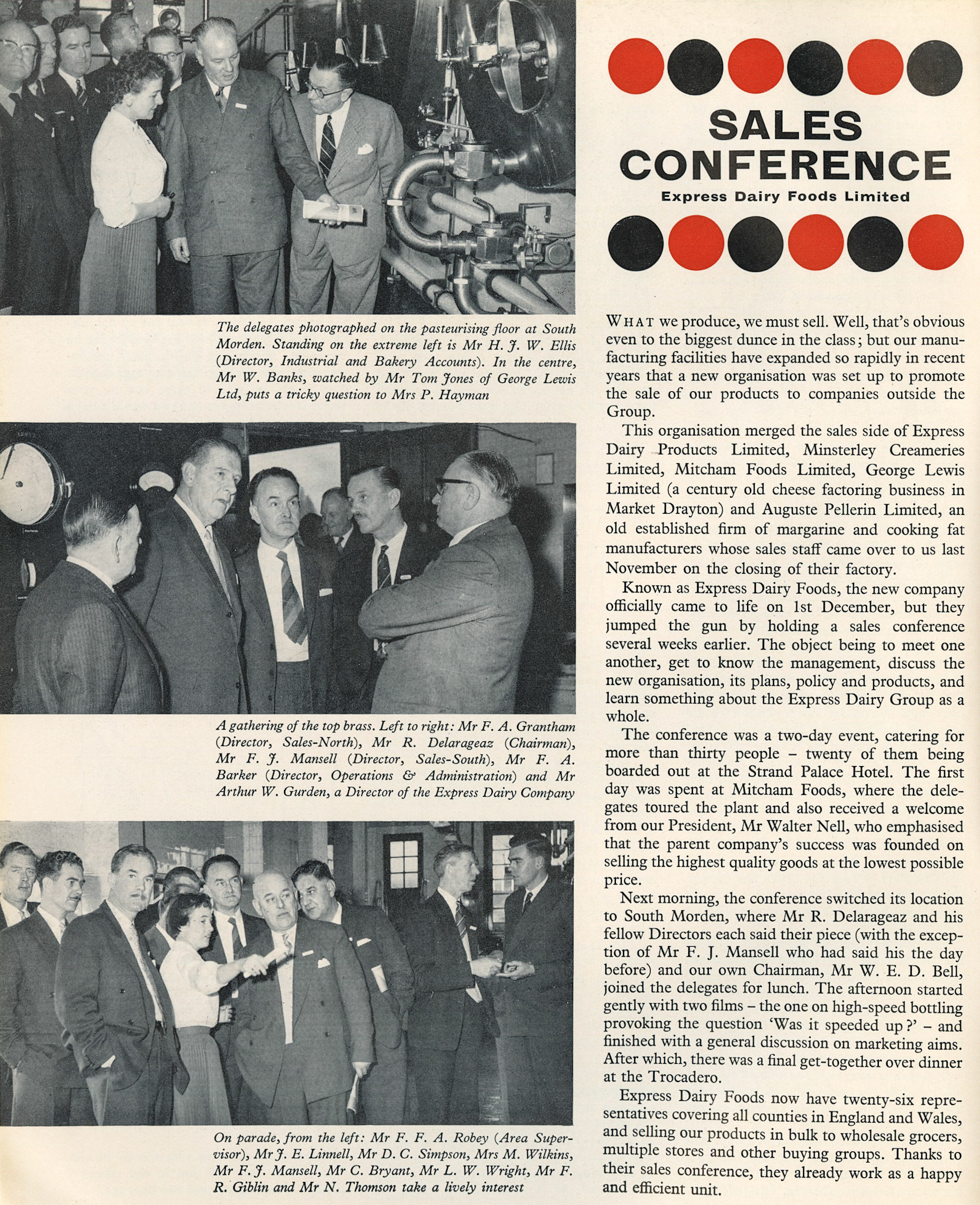 1961 Express Foods first sales conference,a - held at South Morden!
