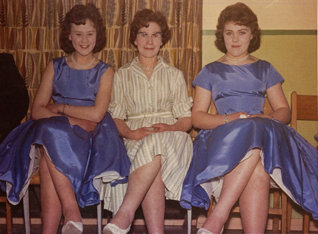 Caroline Bishton identifies "My mum Chris Bishton, her sister Jenny, and my Nan Charlotte Ellis" (Joe Lyons Collection)