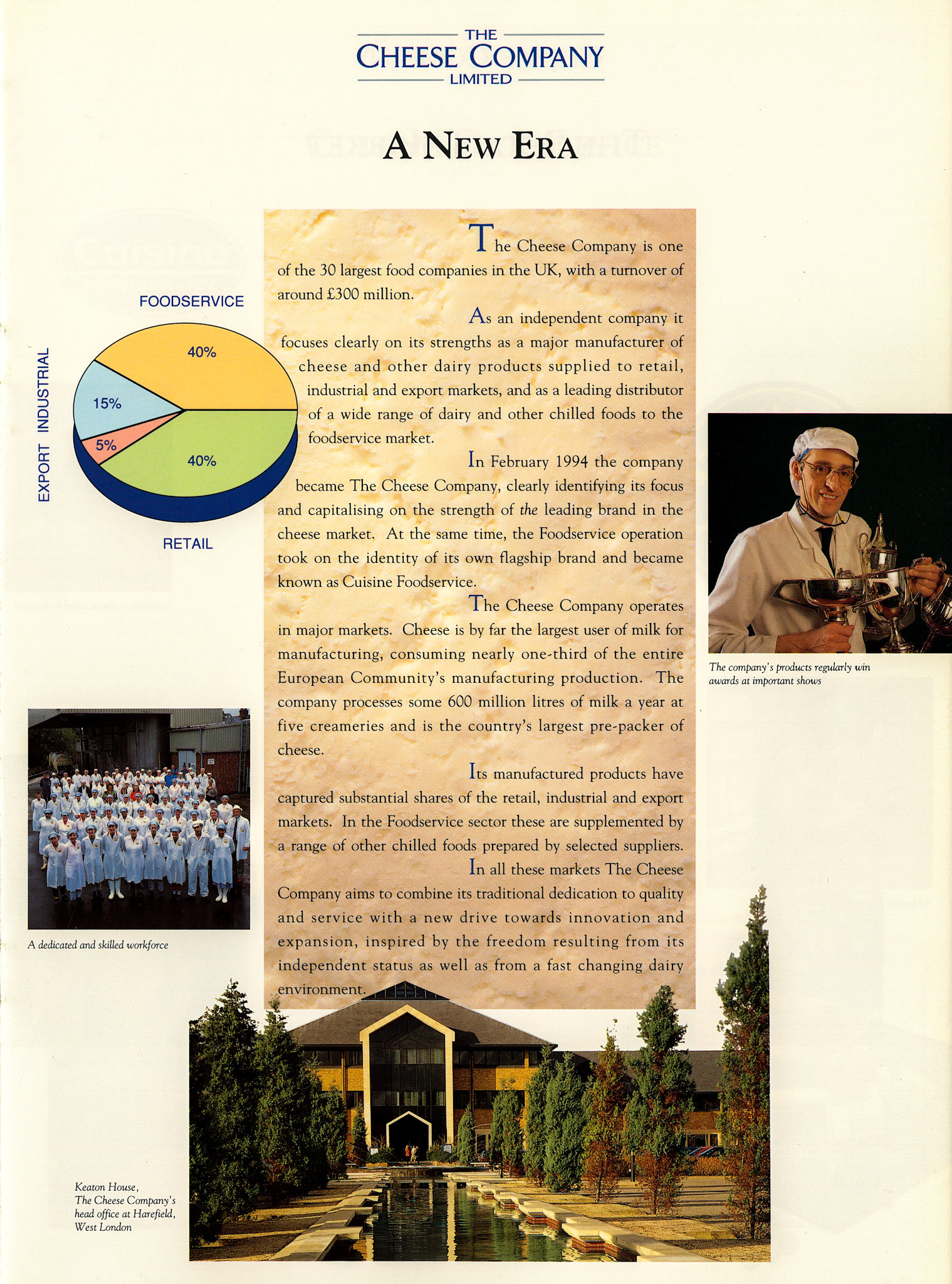 1992 The Cheese Company Introductory Brochure (Courtesy Alan Mandle) Raymond Vaggers comments "Jim Dunlop, best cheese production manager ever"