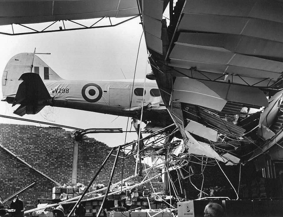 1960 (01 June). Avro Anson VV298. (Courtesy https://www.pprune.org/aviation-history-nostalgia/379570-egg-packing-anson-2.html)