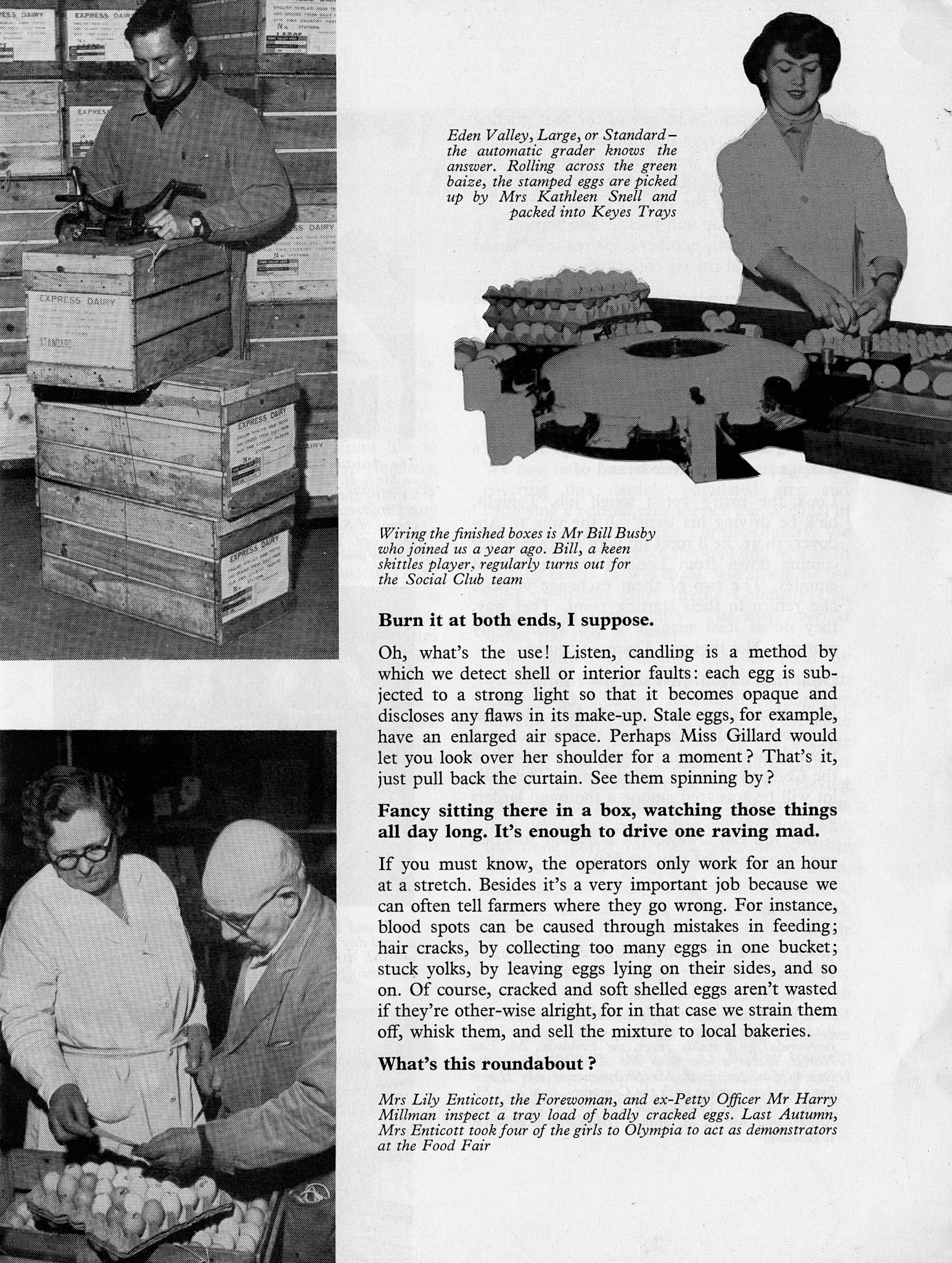 1957 Seaton Junction egg packing station