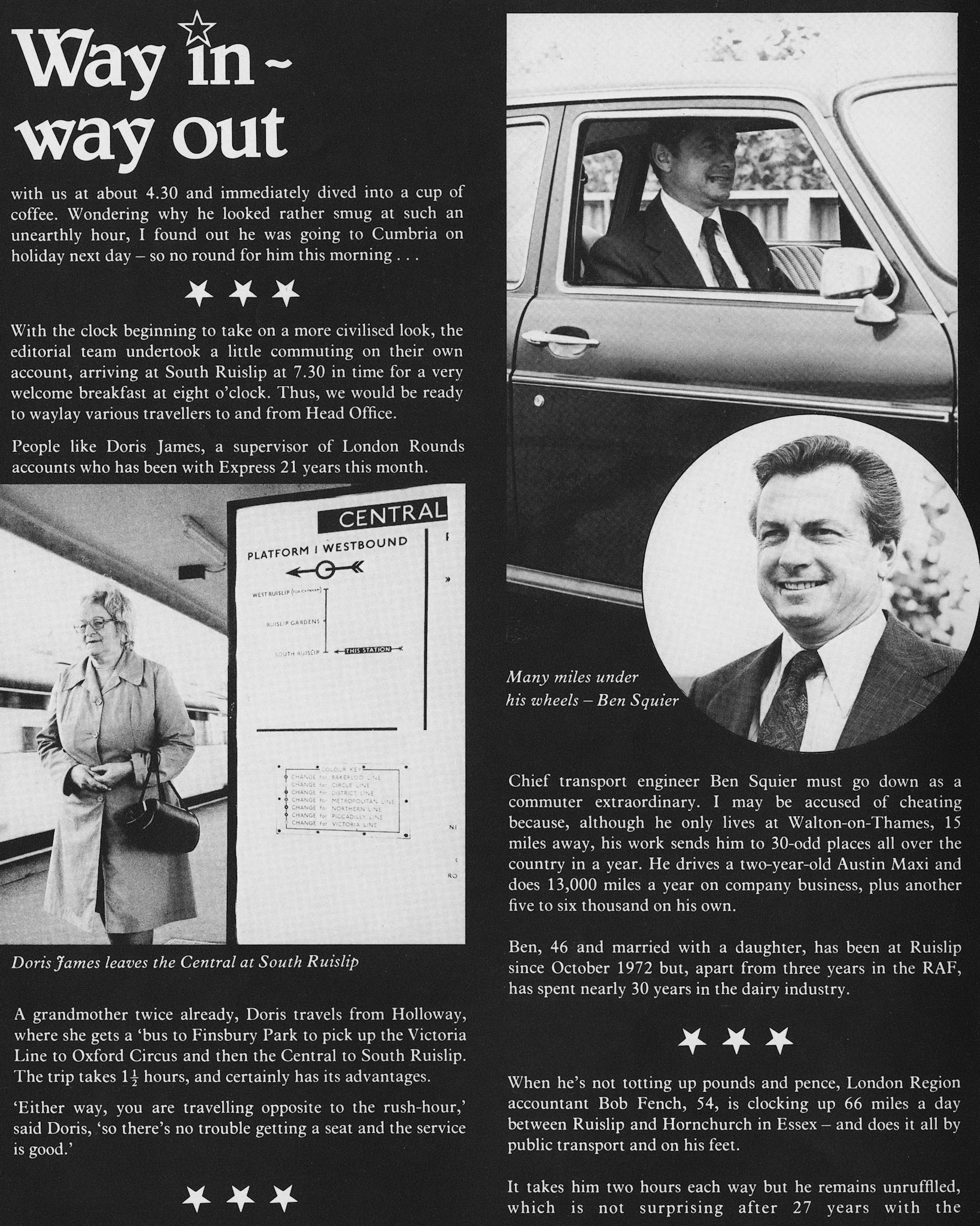 1978 Commuting to work by Express staff