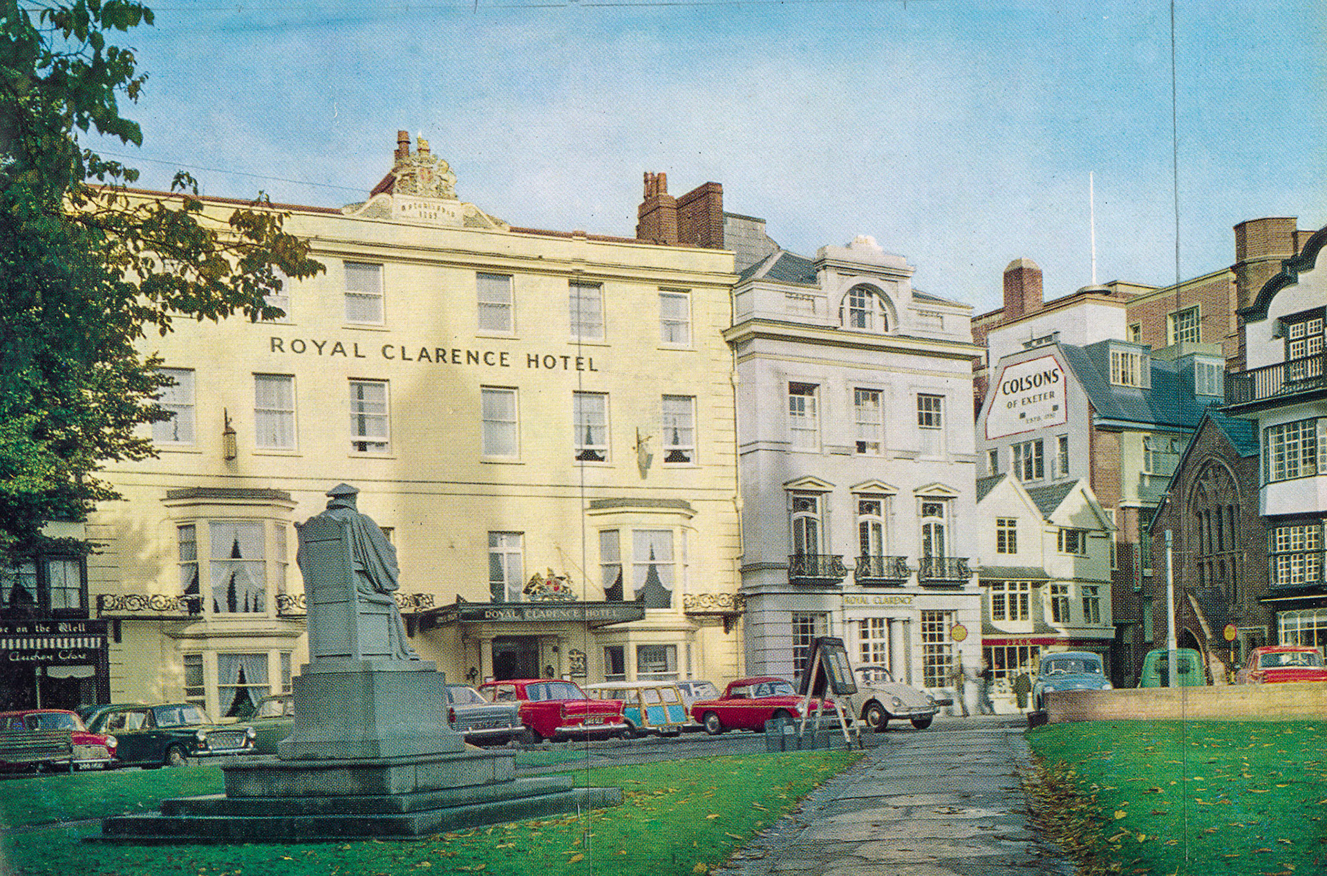 1960 'The Royal Clarence Hotel' in Exeter, acquired when Express purchased Spiers &amp; Pond in December. The hotel was built in 1769 and was the first 'coaching house' to assume the French title of 'hotel'. (From Express Story 1864 - 1964)