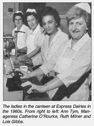 1960's canteen ladies, from 'William Horner and His Creamery' by Jill King 2012