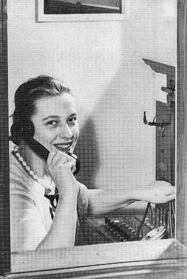 1958 Wakefield Dairy opens. Receptionist Miss Jennifer Smith. (Express News December)