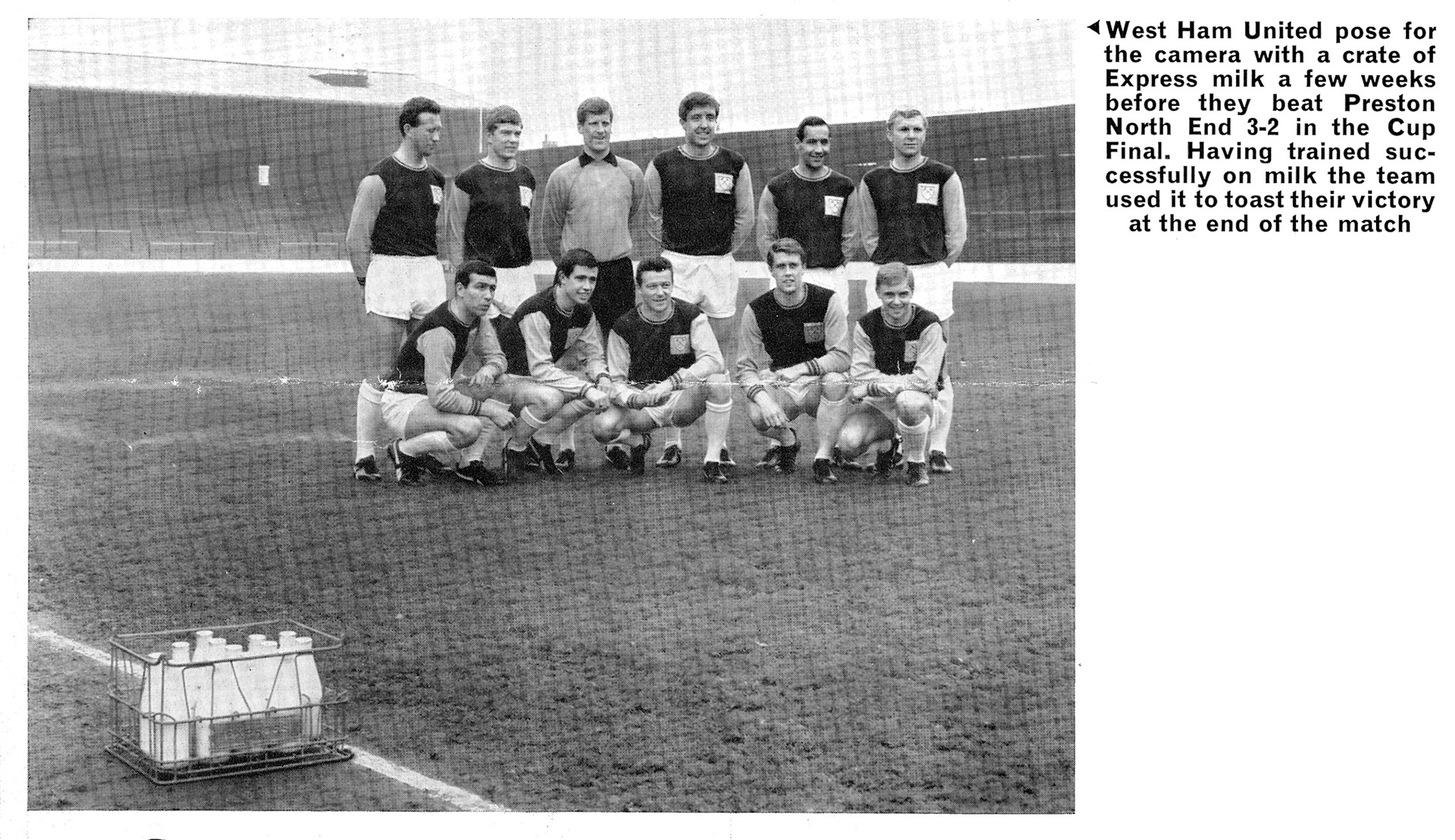 1964 West Ham United train using Express milk! From August 'Express Extra' newsletter (Courtesy Paul Luke)