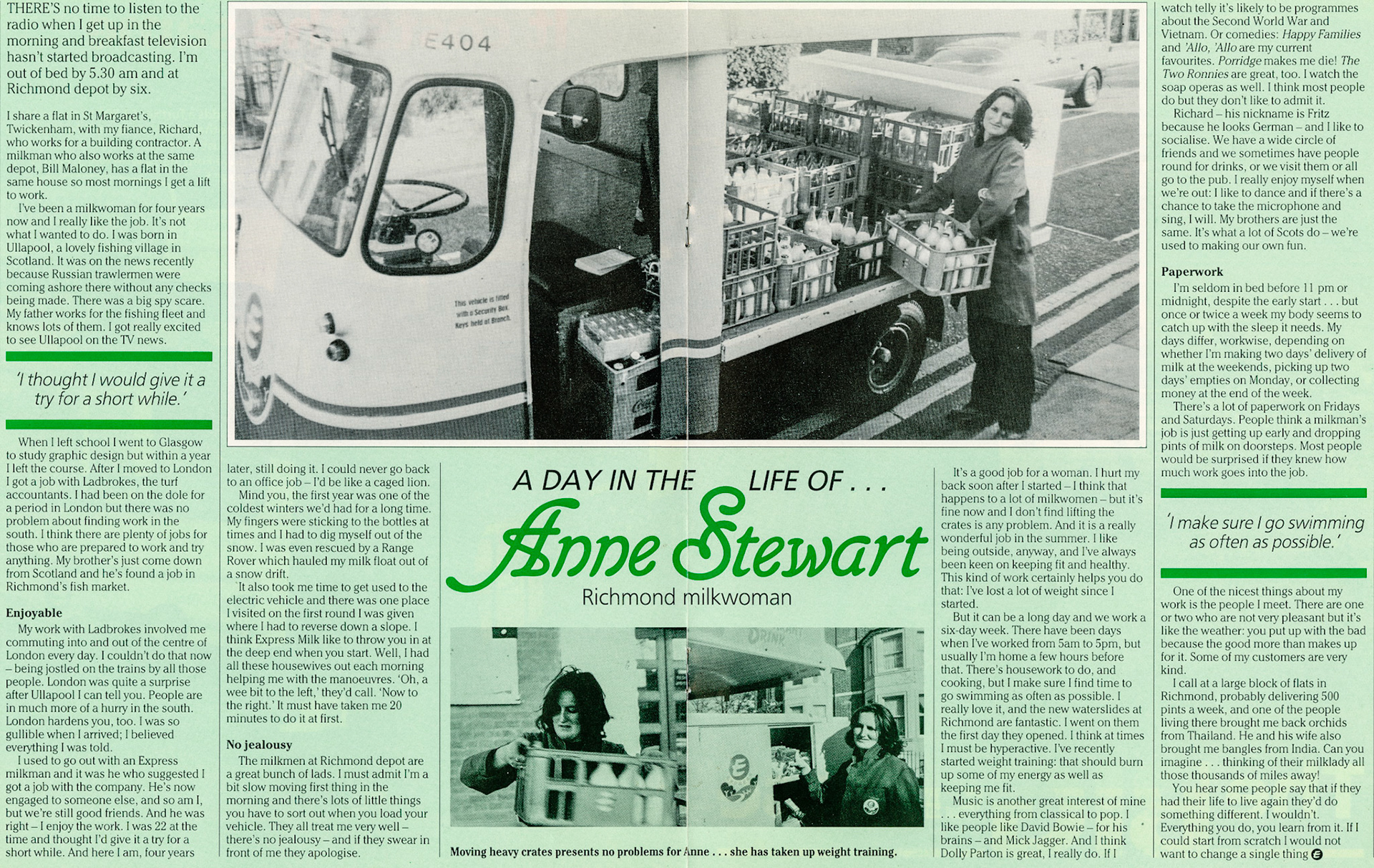 1985 Anne Stewart, Richmond milkwoman