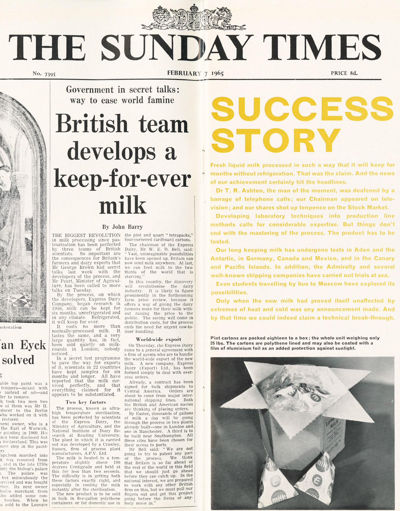 1965 UHT Milk Publicity