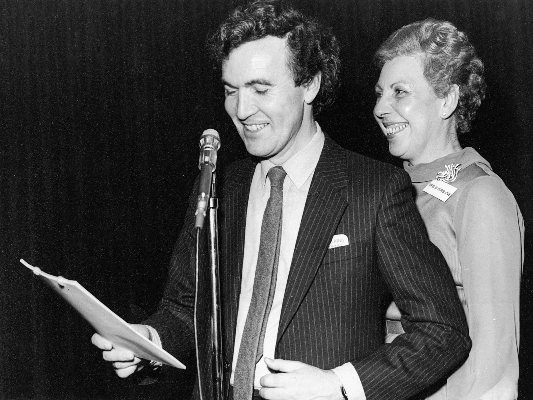 1983 Olive Clifton's 20 year award Alan King saying a few words (Courtesy Beryl Purslove)