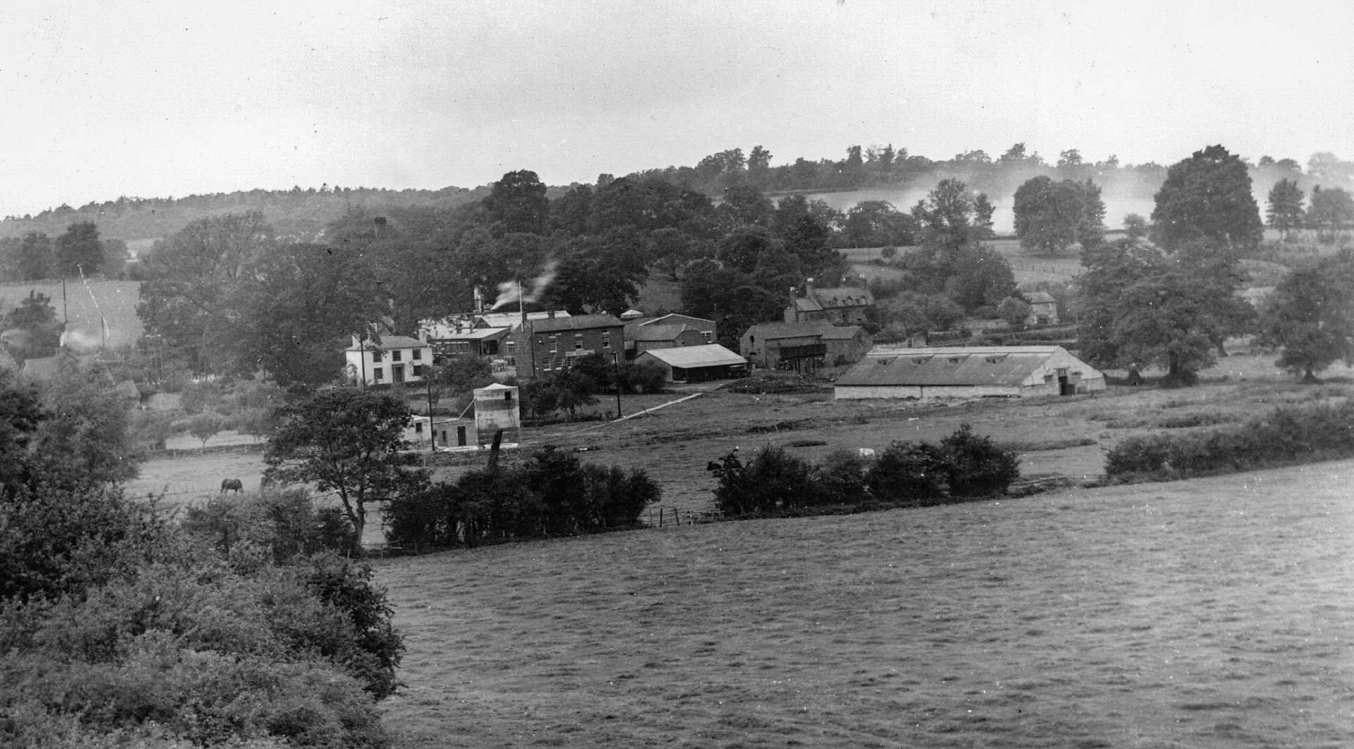1950's? Ruyton Creamery before sale by Kraft Foods to Express Dairy.  (Courtesy Yoland Brown, Yoland@eleventowns.co.uk, www.eleventowns.uk/history.html)