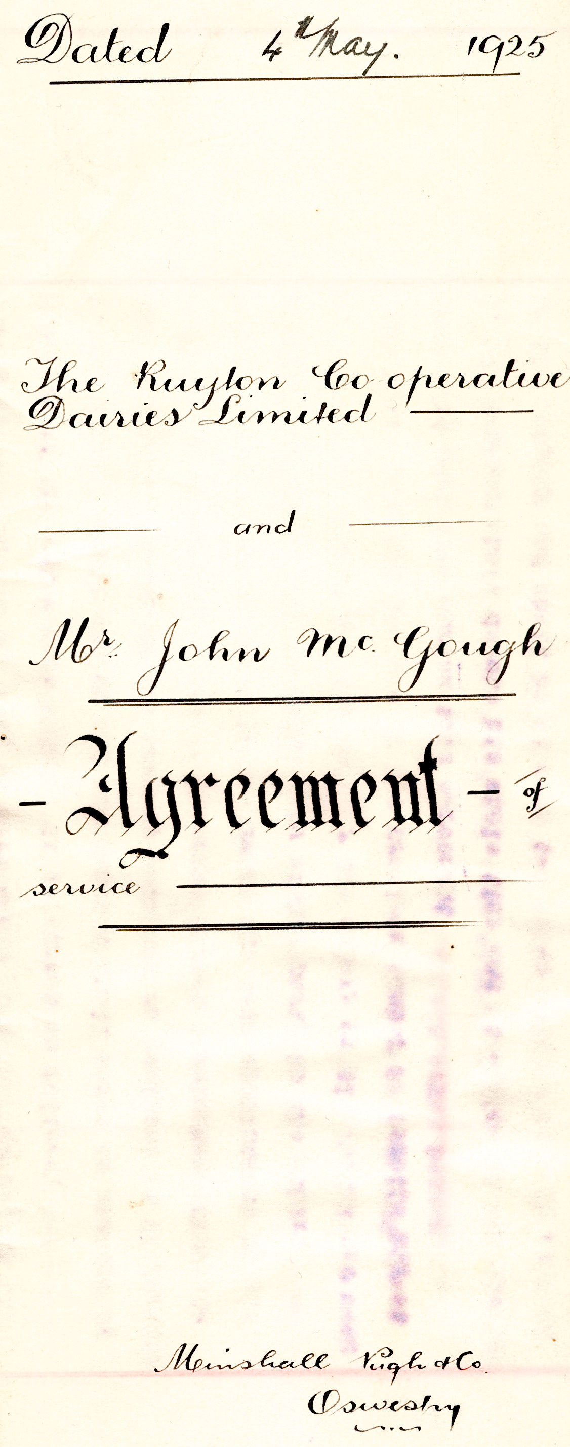 16 Ruyton Co-operative Dairies Miscellaneous 1922 - 1933