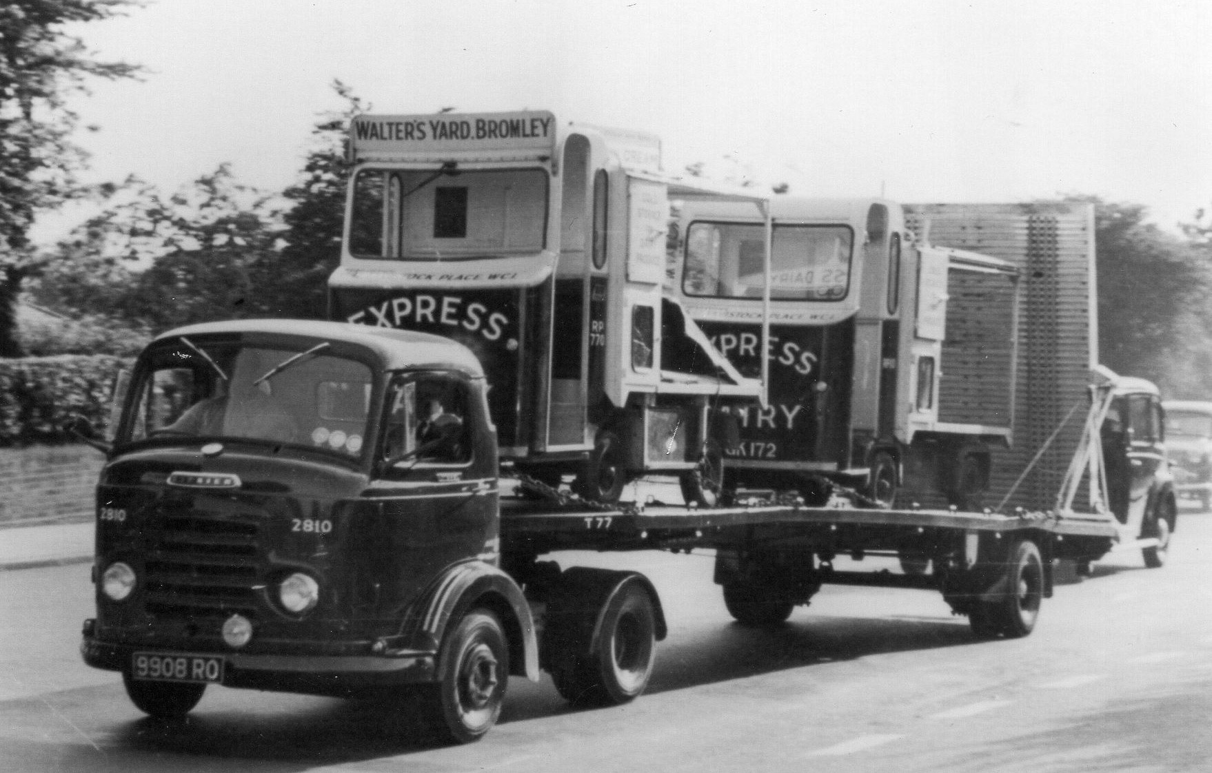 1950's 9908 RO, Fleet 2810. Ryder Pram Transporter. (Courtesy Michael Aldread)
