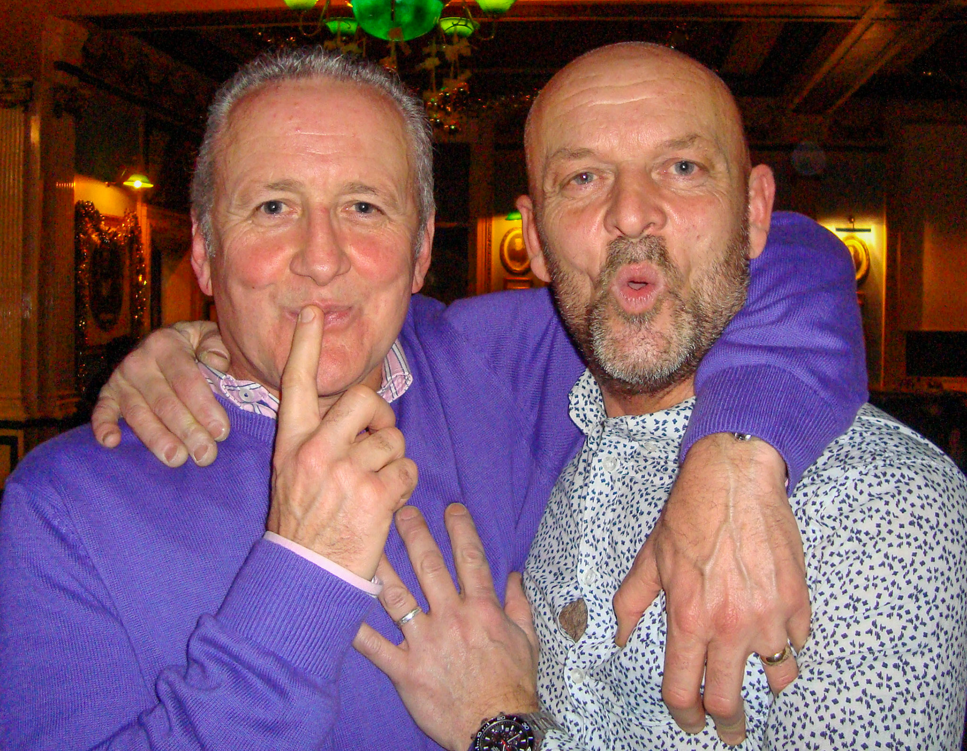 2016 Exeter Staff Reunion, The Imperial. Mike Chrichard and Tony Harding.  (Courtesy Phillip Budd)